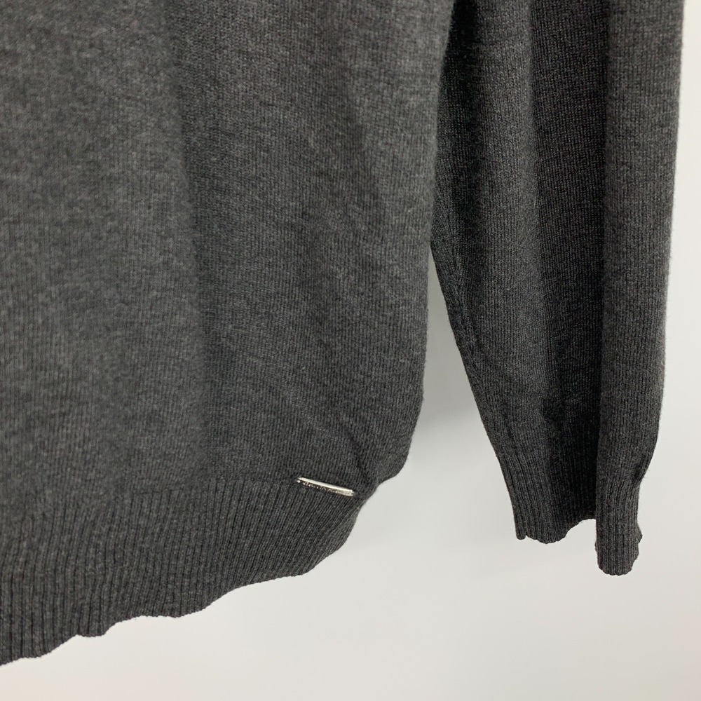 Calvin Klein Sweater Womens Size XL Gray Ribbed Mock Neck Pullover Long Sleeve - Picture 5 of 9